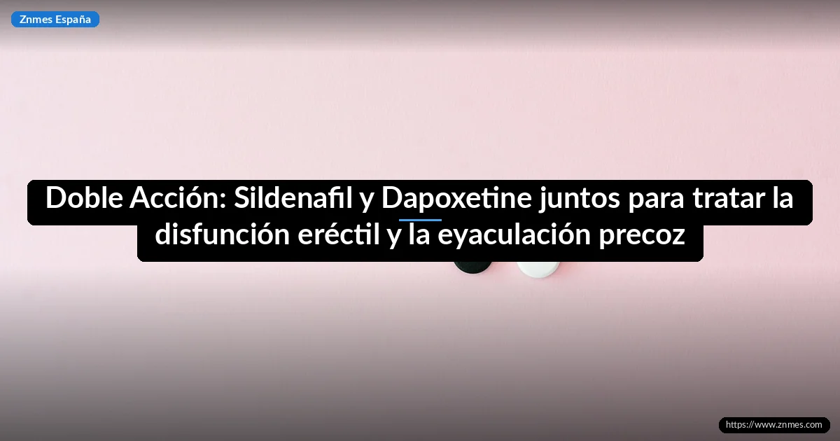 Doble Acción: Sildenafil y Dapoxetine juntos para tratar la disfunción eréctil y la eyaculación precoz